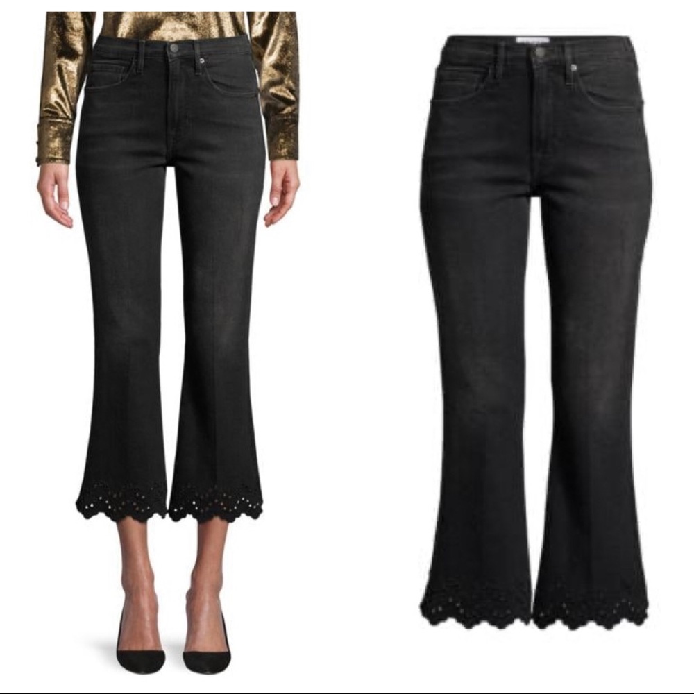 Frame Denim Black Cropped Jeans